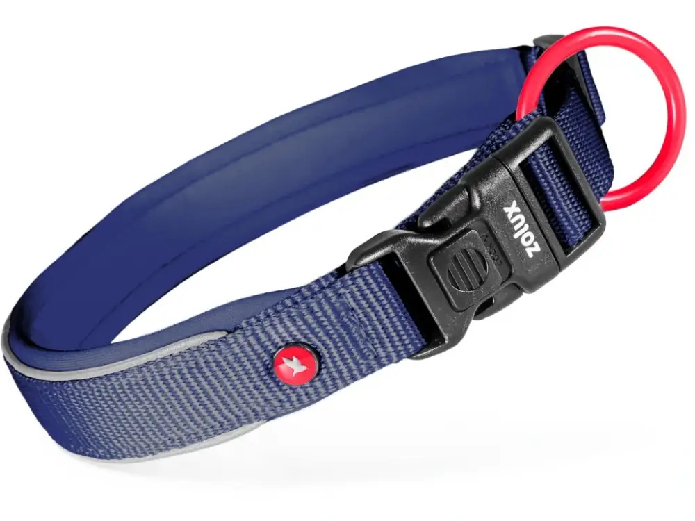 Nízká Cena Obojek pes PREMIUM nylon 25mm/45-50cm tm.modrá Zolux