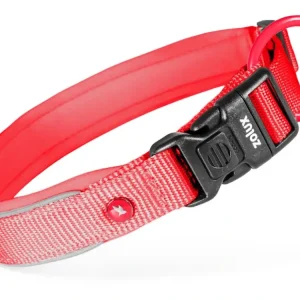 Speciální Cena Obojek pes PREMIUM nylon 15mm/25-30cm červená Zolux