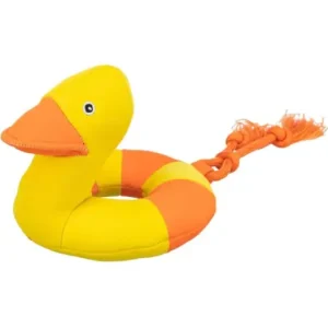 Značkový Aqua Toy plovoucí kachnička na laně, 20 x 36 cm, tkania
