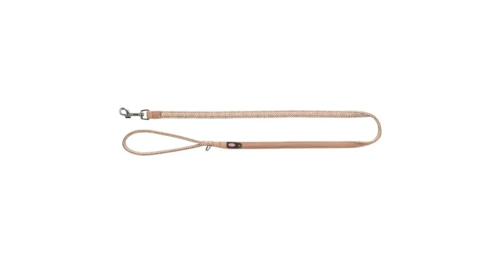 Nejprodávanější Vodítko PREMIUM, neoprenové polstrování, M-L: 1.00 m/15 mm, boho/karamel