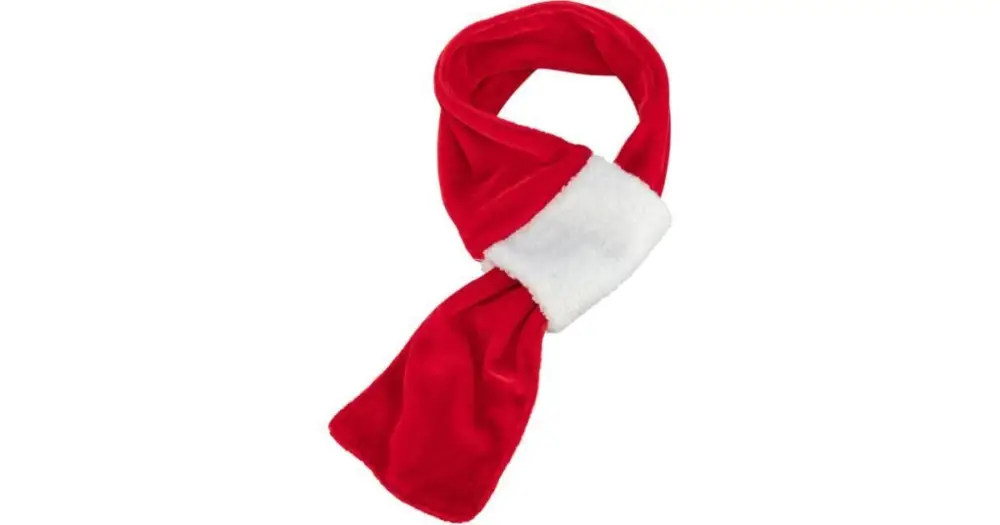 Přímo Od Výrobce Xmas SCARF - vánoční sametová šála, červená/bílá 70 cm