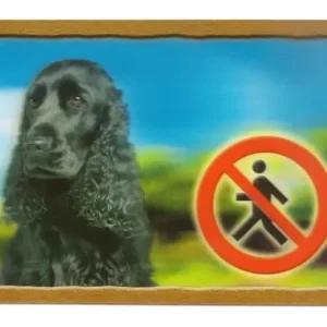 Cedulka 3D Pozor pes Anglický kokršpaněl černý Poslední Šance