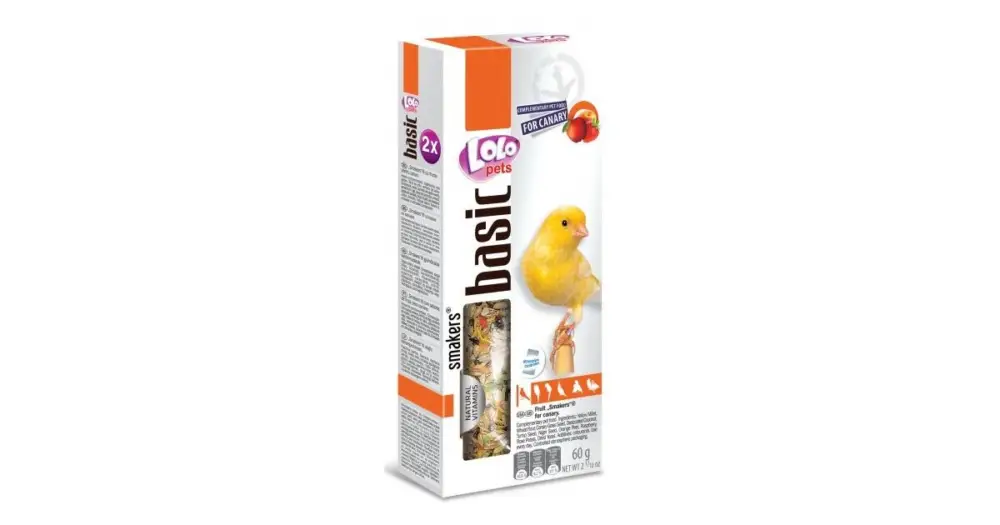 LOLO SMAKERS 2 klasy ovocné pro kanáry 90 g Nízká Cena