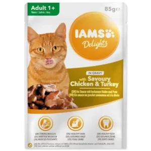 Sezónní Sleva IAMS cat delights chicken & turkey in gravy 85g kapsička