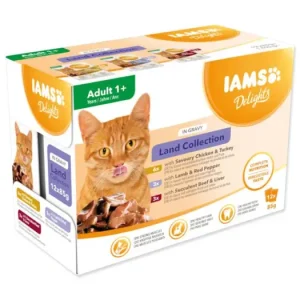 IAMS výběr ze suchozemských mas v omáčce multipack 1020g Odeslání Ihned