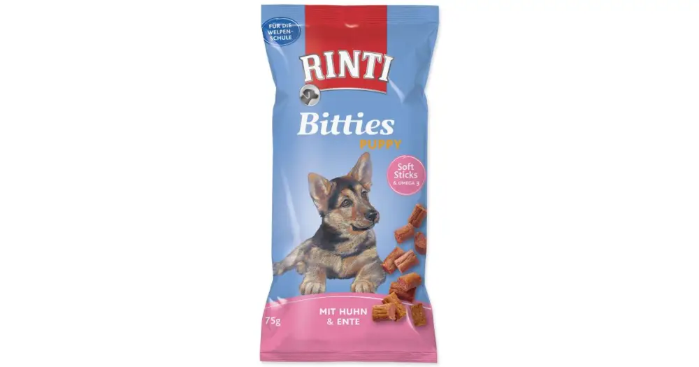 RINTI Extra bitties puppy kuře + kachna 75g Časově Omezené