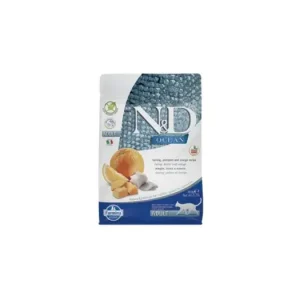 Výhodná Nabídka N&D OCEAN CAT GF Adult Herring, Pumpkin & Orange 300g