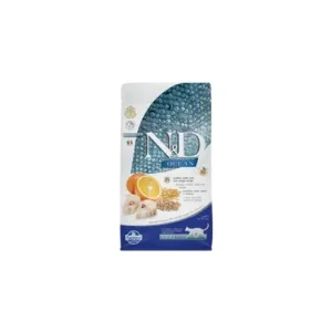 Horká Nabídka N&D OCEAN CAT LG Adult Codfish & Orange 1,5kg