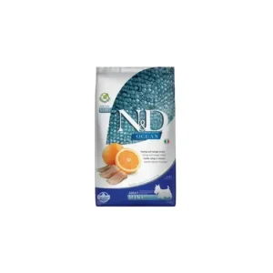 Sleva N&D OCEAN DOG GF Adult Mini Herring & Orange 2,5kg