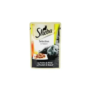 Tovární Cena Sheba kapsa Selection s kuřecím a hovězím ve šťávě 85g