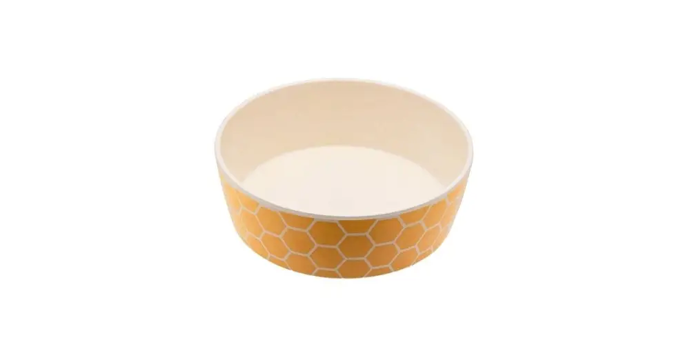 Bezpečná Platba Miska pro psa, BecoBowl - Bambusová-honeycomb-S