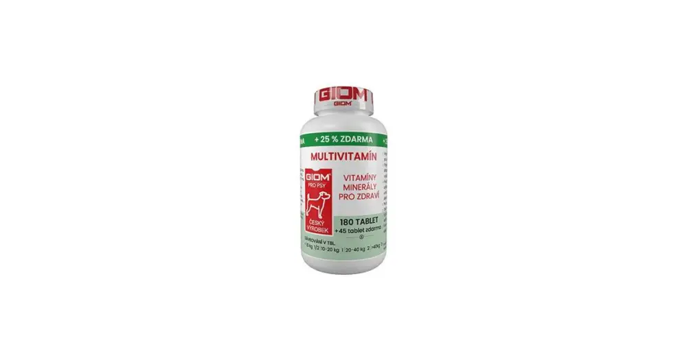 Giom pes Multivitamín 180 tbl+20% zdarma Speciální Cena