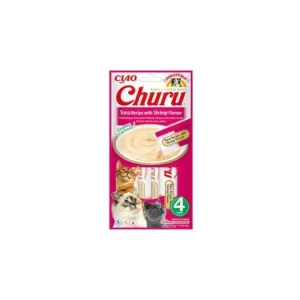 Churu Cat Tuna Recipe with Shrimp Flavour 4x14g Finální Výprodej