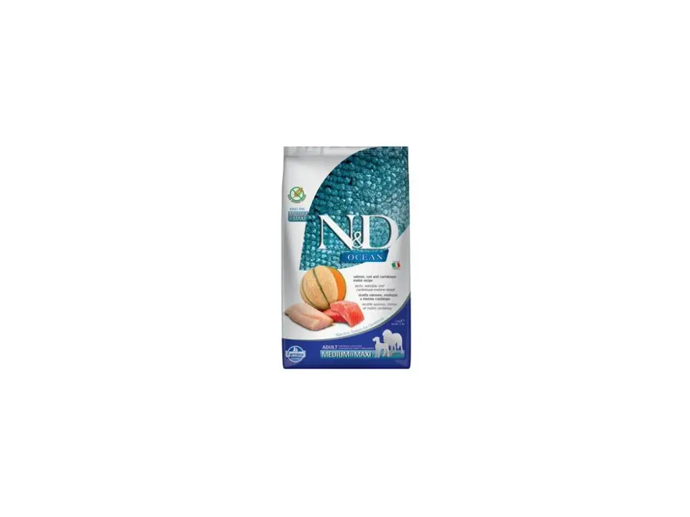 Novinka N&D OCEAN DOG Adult M/L Salmon & Cod & Melon 2,5kg
