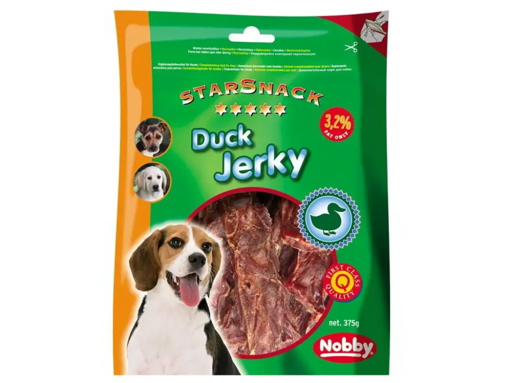 Nízká Cena Nobby StarSnack Duck Jerkey sušené kachní svalovina 375g