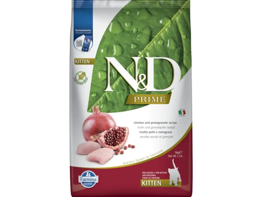 N&D PRIME CAT KITTEN Chicken & Pomegranate 5kg Jen Po Omezenou Doba