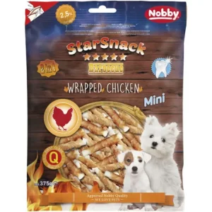 Ihned K Objednání Nobby StarSnack Wrapped Mini buvolí tyčky s kuřecím 375g