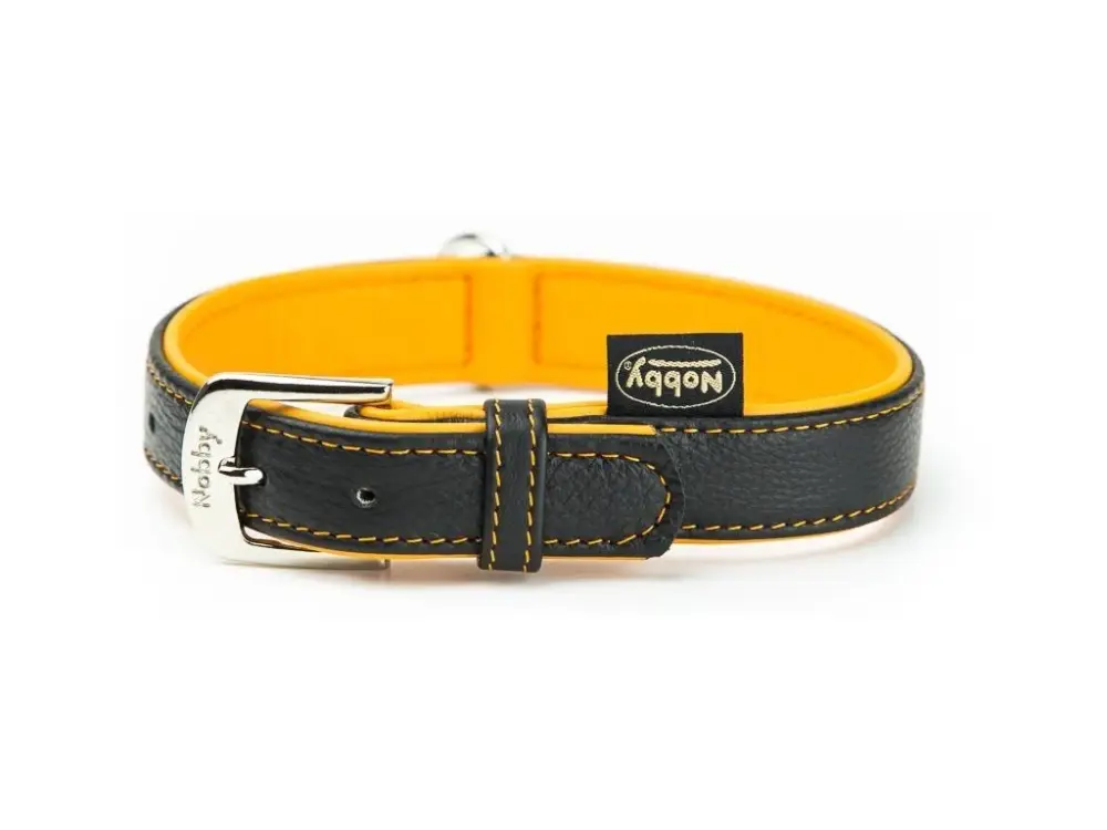 Nobby Pacific kožený obojek oranžové lemování L-XL 60cm Značkový