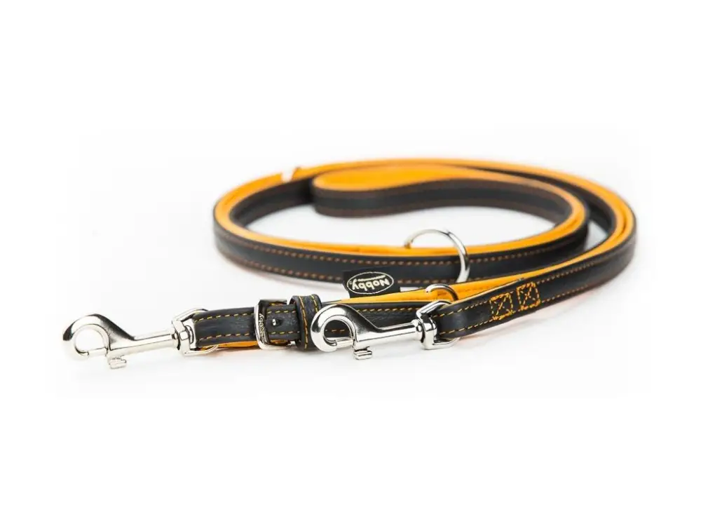Nobby Pacific kožené vodítko oranžové lemování S-M 200cm / 14mm Ihned K Objednání