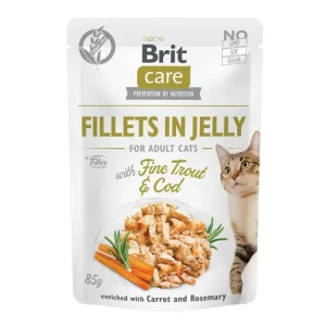 Vrácení Zdarma Brit Care Cat Fillets in Jelly with Trout&Cod 85g