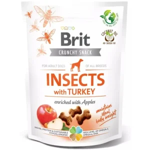 Sezónní Sleva Brit Care Dog Insects with Turkey Apples funkční pamlsky 200g