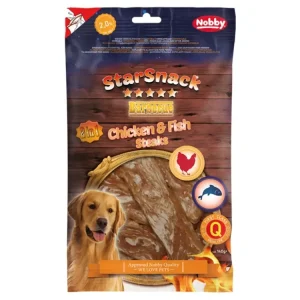 Nobby StarSnack BBQ Chicken, Fish Steak pamlsky 140g Super Cena