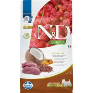 N&D Quinoa DOG Skin & Coat Venison & Coconut Mini 800g Levný
