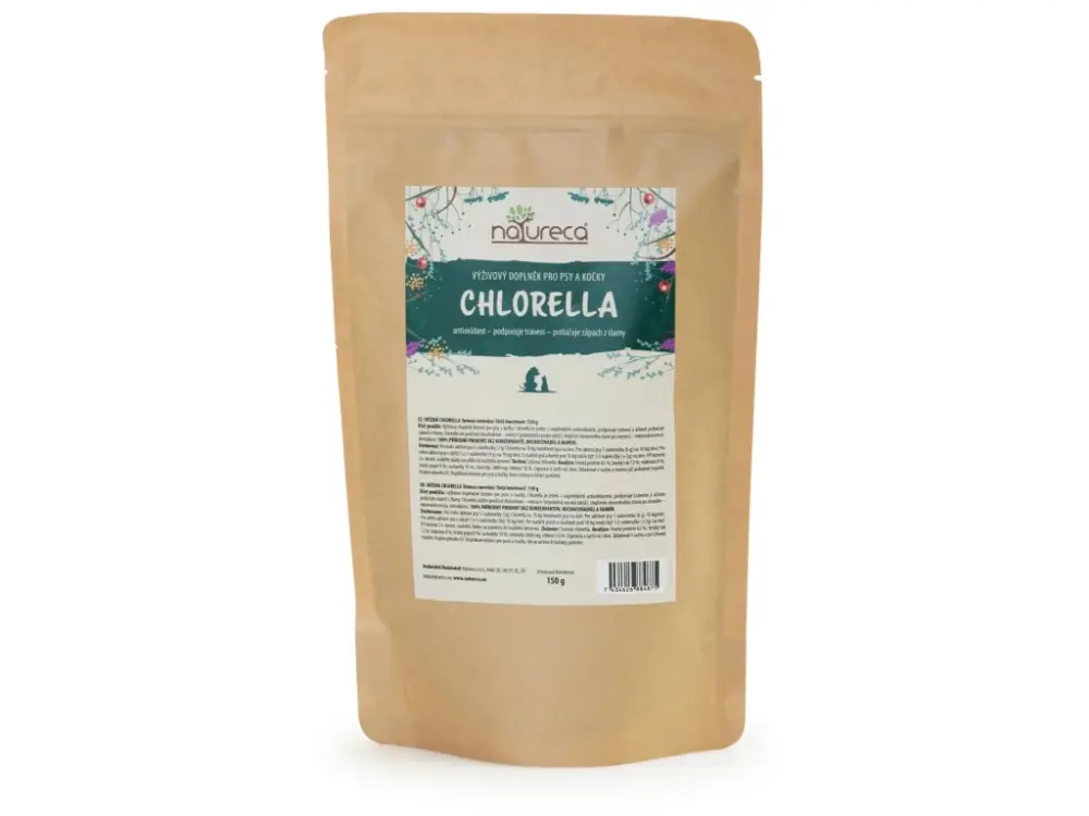 Natureca Chlorella sušená výživový doplněk pro psy a kočky 150g Nejlepší Cena