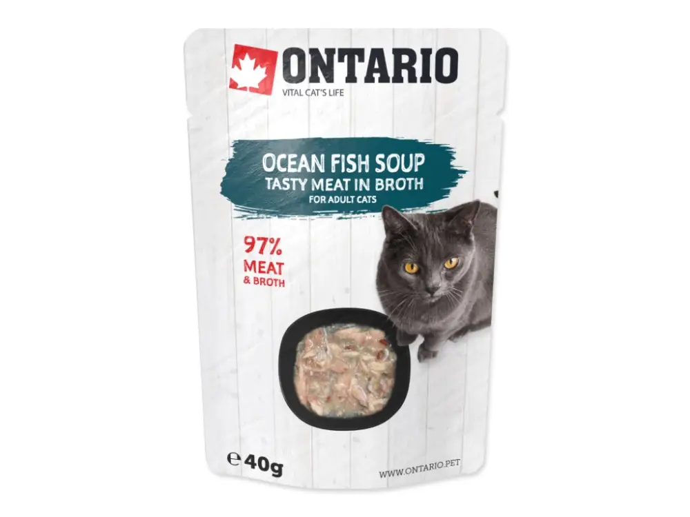 Nejlepší Cena ONTARIO Cat Soup Ocean Fish with vegetables 40 g