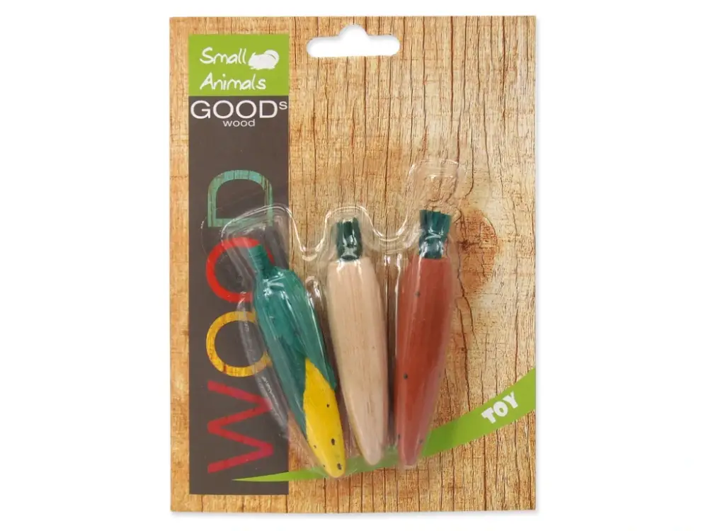 Hračka SMALL ANIMALS zelenina na okusování 3 ks Must-Have