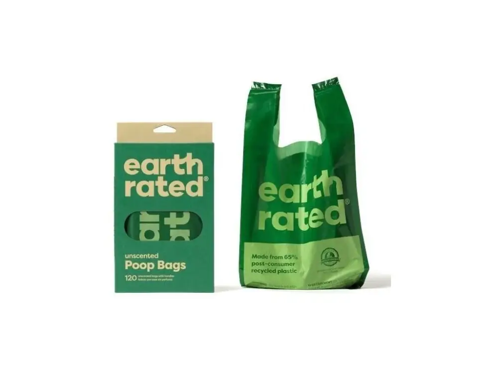 Sáčky na psí exkrementy Earth Rated s uchy bez vůně 120 ks box Víkendová Akce