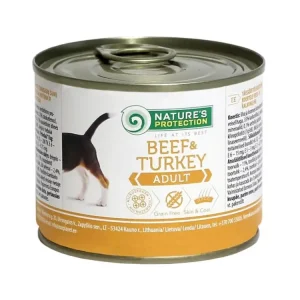 Autentický Nature's Protection Dog Adult hovězí/krůta konzerva 200g