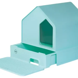 Sleva Quapas! Toaleta pro kočky Cat House 46x44x48cm mátově zelená