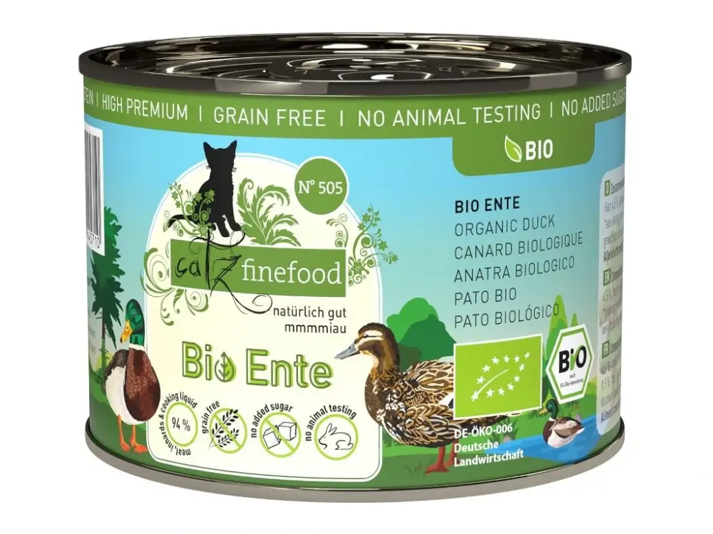 Aktuální Catz finefood konzerva Bio No.505 - s kachním masem 200g