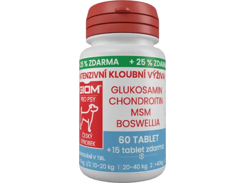 Giom S pes Intenzivní kloubní výživa 60 tbl+25% zdarma Cenová Bomba