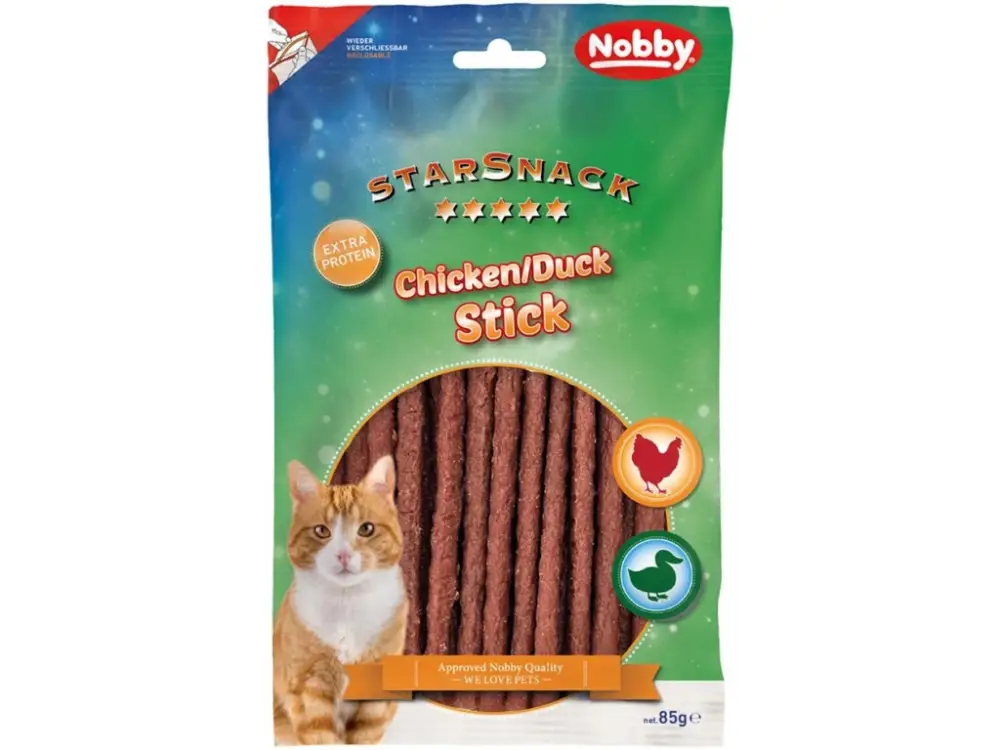 Aktuální Nobby StarSnack Cat Tyčinky kuře s kachnou 85g