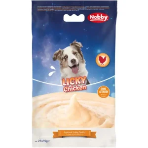 Horká Nabídka Nobby Starsnack Licky Dog Masové pyré kuřecím 25x15g