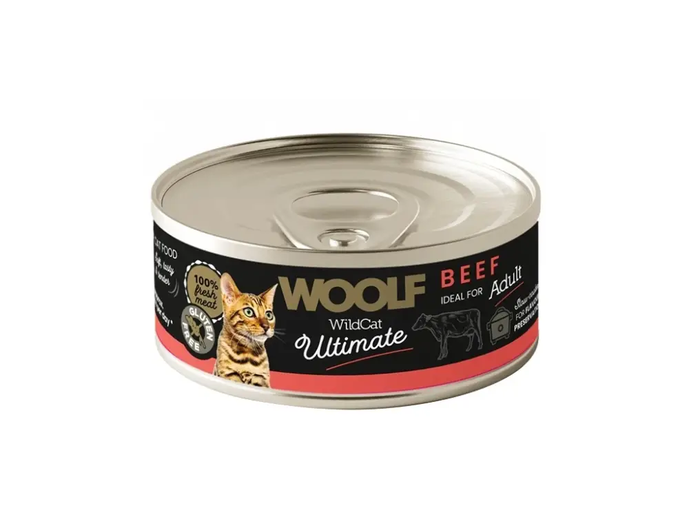 WOOLF Wildcat Ultimate konzerva Beef pate 85g Novinka