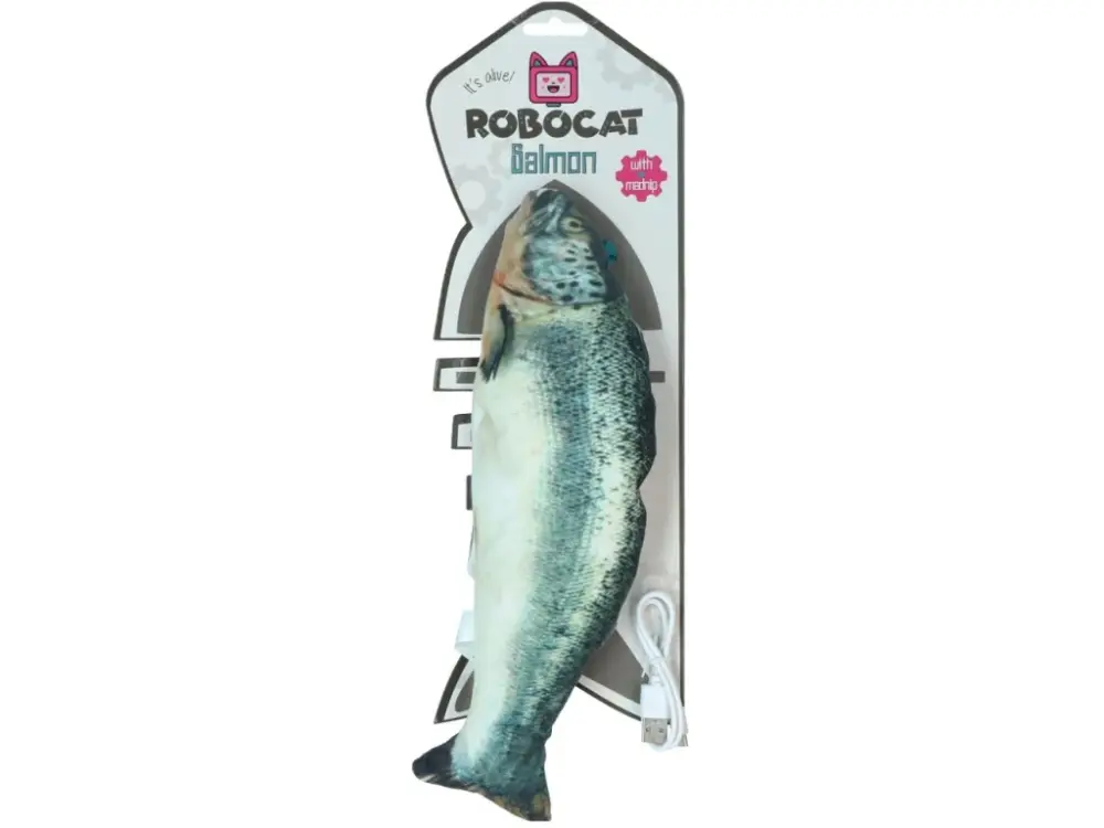 Hračka kočka Robocat Fish losos USB 30cm Must-Have