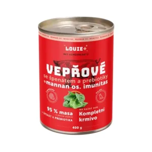 Louie pro psy vepřové se špenátem a prebiotiky 400g Nejlepší Cena