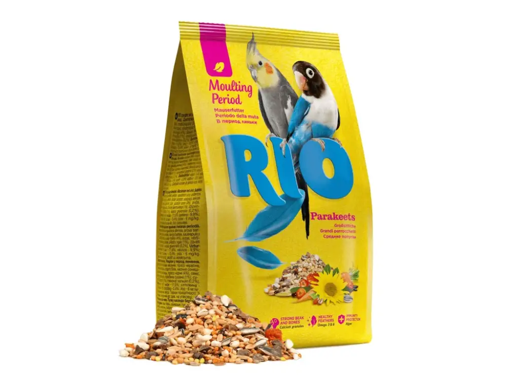 RIO krmivo pro střední papoušky v přepeřovacím období 1 kg Nejlepší Volba