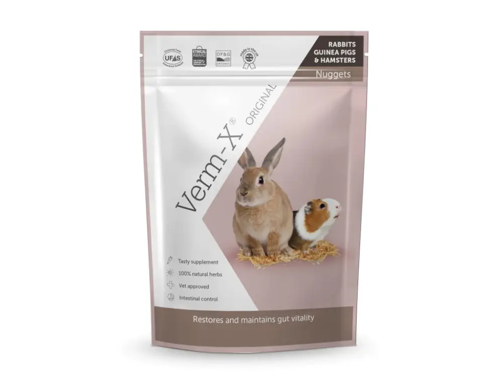 Verm-X Přírodní nugetky proti střevním parazitům pro hlodavce 180g Nízká Cena