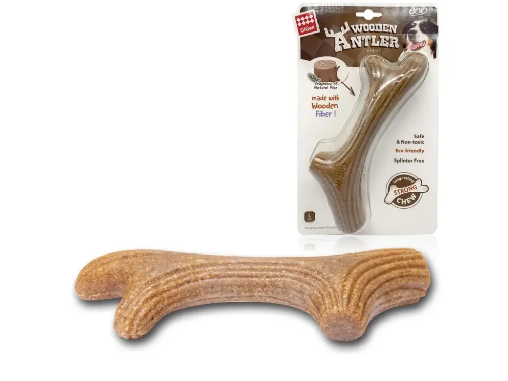 GiGwi Žvýkací parůžky Wooden Antler, L Finální Výprodej