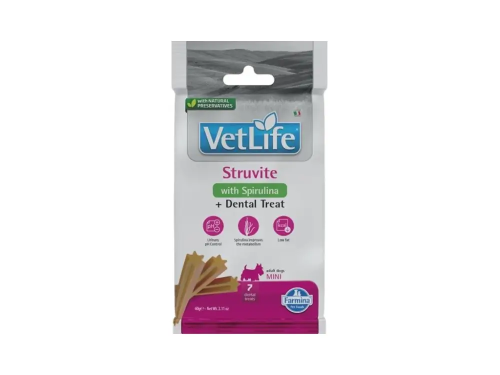 Vet Life Dog Dental Snack Struvite Adult Mini 60 g Výprodej