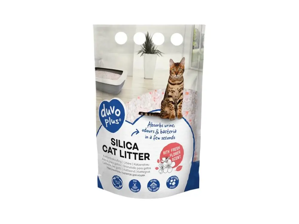 Podestýlka Cat silikagel Duvo+ květy 5 l oranžová Must-Have