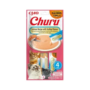 Inaba Churu cat snack losos & hřebenatka 4x 14g Cenový Hit