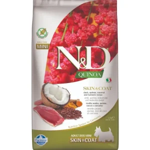 Rychlé Dodání N&D QUINOA Dog GF Skin & Coat, Duck & Coconut Adult Mini 2,5 kg