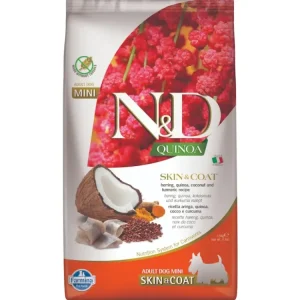 Levný N&D QUINOA Dog GF Skin & Coat, Herring & Coconut Adult Mini 2,5 kg