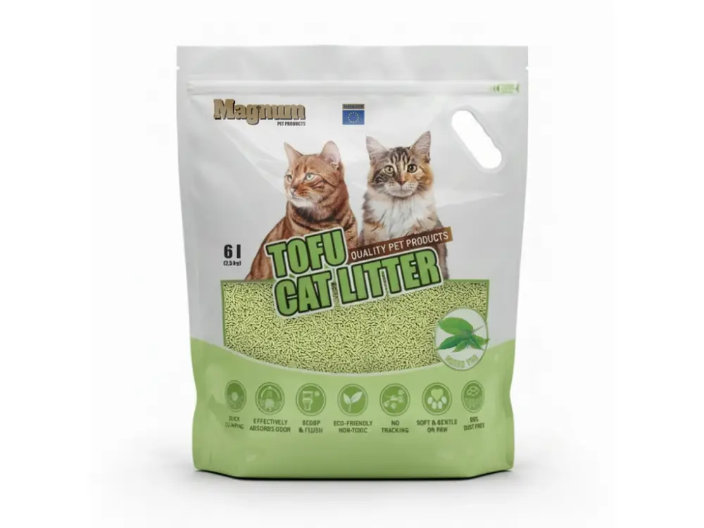 Levný Magnum TOFU kočkolit GREEN TEA 6l
