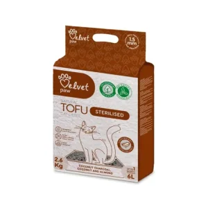 Cenově Výhodný Stelivo Velvet Paw Tofu Sterilised cats 6l / 2,6kg